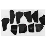 Lot of 10 Various Size Leather & Nylon Holsters