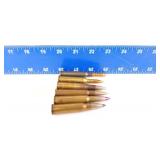 LOT OF 6 - RIMMED MILITARY CARTRIDGES MISC