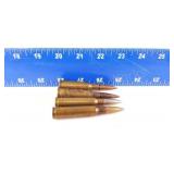 LOT OF 4 - 7.5X53 FRENCH & 8MM R X 50 CARTRIDGES