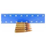 LOT OF 5 - 7.62X51 CARTRIDGES