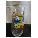 Vtg Smurf Clumsy Smurf Glass 1987