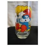 Vtg Smurf Papa Glass 1987