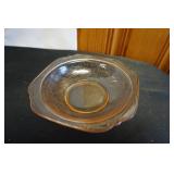 Vtg Pink Depression Glass Madrid Pattern Bowl