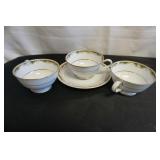 Noritake Penelope Fine China 3 Teacups & 1 Saucer