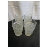 4 Vtg Drinking Glasses