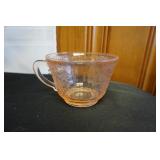 Vtg Pink Depression Glass Teacup Am Sweetheart