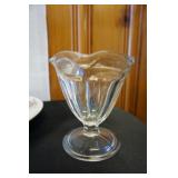 Vtg Clear Glass Dessert Dish