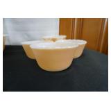 4 Vtg Fire King Peach Lustre Custard Cup