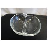 Vtg Hazel Atlas Orchard Apple Shaped Divided Dish
