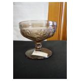 Vtg Tiara Sandawich Pattern Pedestal Compote Dish