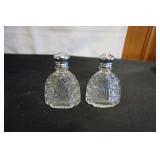 Pair of Vtg Cut Lead Crystal S&P Shakers