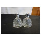 Pair of Vtg Cut Lead Crystal S&P Shakers