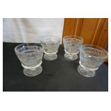 4 Hazel Atlas Big Top Peanut Butter Sherbet Bowls