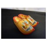 Vtg Mini Pair of Wooden Shoes