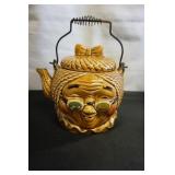 Vtg Ceramic Teapot Mrs Benjamin Franklin