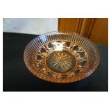 Vtg Indiana Glass Windsor Pink Berry Bowl