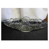 Vtg Banana Boat Gondola Clear Fruit Bowl