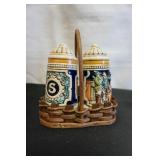 S & P German Beer Stein w/carry tray