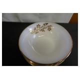 5 Vtg Federal Glass Meadow Gold Dessert Bowls