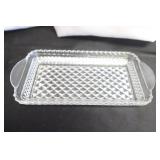 Vtg Anchor Hocking Wexford Glass Relish Dish