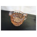 Vtg Jeannette Windsor Pink Glass Creamer
