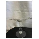 Vtg Ruffled Edge Pedestal Glass Bowl