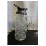 Vtg McKee American Brilliant Crystal Cut Pitcher