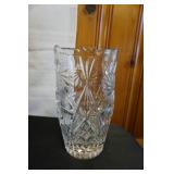 Vtg Lead Crystal Vase