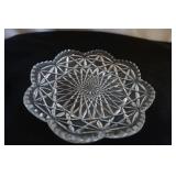 Vtg Crystal Glass Plate