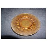 Indiana Glass Honey Gold Thumbprint Luncheon Plate