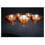 Vtg Marigold Federal Carnival Glass Footed Sherbet