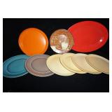 Collection of Plasticware Plates & Serving Plate