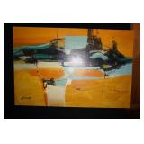 Original Oil On Canvas Artist Whitney Abstract Art