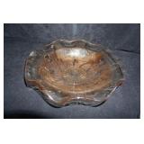 Jeanette Glass Iris & Herringbone Carnival Bowl