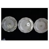 Set of 3 Haviland Rosalinde China Plates