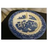 Blue Willow Divided Plate