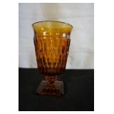Vtg Indiana Glass Mt Vernon Water Footed Goblet