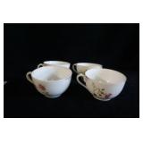 Set of 4 Cappuccino Cup w/pink floral design
