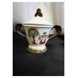 2 Handled Sugar Dish Poppy Trail Pattern
