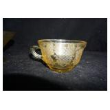 Amber Colored Glass Cup