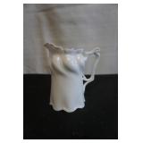 Vtg White Porcelain Pitcher