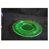 Vtg Green Depression Uranium Glass Plate