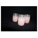 3 Virginia Barware Glasses Pink