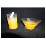 2 Virginia Barware Glasses Orange