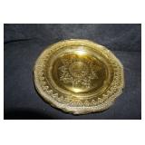 4 Vtg Federal Glass Patrician Spoke Amber Plates