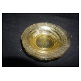 2 Vtg Amber Patrician Spoke Berry Bowl