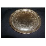 Vtg Jeannette Floragold Iridescent Platter