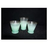 3 Virginia Barware Glasses Green