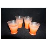 4 Virginia Barware Glasses Orange
