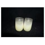 2 Virginia Barware Glasses Yellow